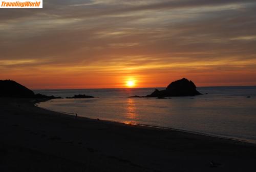 Frankreich: DSC_0148 / Sonnenuntergang an meinem Hausstrand ( von meinem Campingplatz)