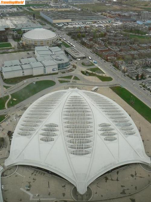 Kanada: montreal3 / Der Biodome von oben. 1976 gebaut, das Alter merkt man, viel Beton, aber schon beeindruckend.