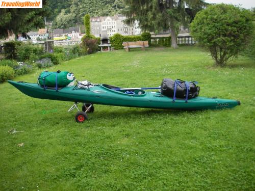 Deutschland: IMGP0717 / Mein Gefährt, als Einzelpaddler leider fast überladen