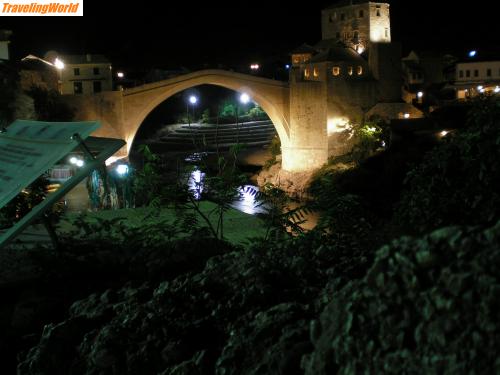 Bosnien und Herzegowina: Stari Most / Mostar at night