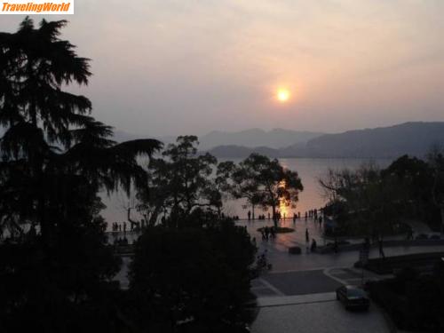 China: sonnenuntergang-westsee-hangzhou / 